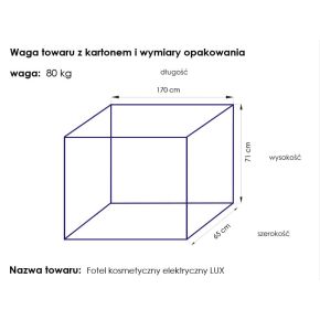 Fotel kosmetyczny elektr. Lux biały podgrzewany