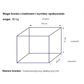 Fotel kosmetyczny elektryczny Lux biały