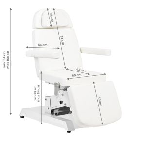 Fotel kosmetyczny Expert W-12D 2 silniki biały