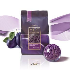 ItalWax Plum Film Wax 250g (opakowanie eko) - wosk twardy w granulkach do depilacji bezpaskowej