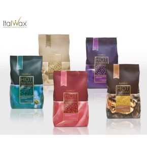 ItalWax Pour Homme Film Wax Barber Edition 500g - turkusowy metaliczny wosk twardy w granulkach do depilacji bezpaskowej męskiej twarzy