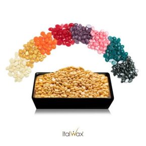 ItalWax Pour Homme Film Wax Barber Edition 500g - turkusowy metaliczny wosk twardy w granulkach do depilacji bezpaskowej męskiej twarzy