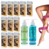 ItalWax Zestaw do depilacji 12x wosk w rolce Natural 100ml + 2x żel 100ml gratis - 1
