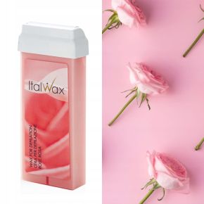ItalWax Zestaw do depilacji 12x wosk w rolce Rose 100ml + 2x żel 100ml gratis