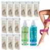 ItalWax Zestaw do depilacji 12x wosk w rolce White Chocolate 100ml + 2x żel 100ml gratis - 1