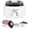 ItalWax Zestaw do depilacji 2x wosk twardy 250g + podgrzewacz 500ml 100W + lotion + talk + szpatułki - 2