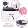 ItalWax Zestaw do depilacji 2x wosk twardy 250g + podgrzewacz 500ml 100W + lotion + talk + szpatułki - 16
