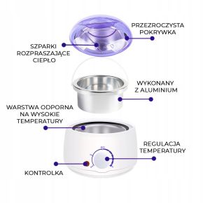 ItalWax Zestaw do depilacji bezpaskowej podgrzewacz + 4x wosk twardy 100g + akcesoria