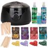 ItalWax Zestaw XXL do depilacji podgrzewacz + 4x wosk w puszce + preparaty + akcesoria - 1