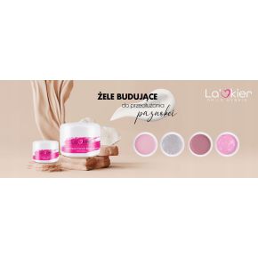 La'kier 2x żel 5g budujący Clear Cover + pędzelek