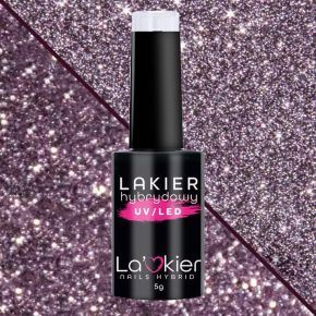 La'Kier Flash B024 - brokatowy lakier hybrydowy z efektem flash 5g