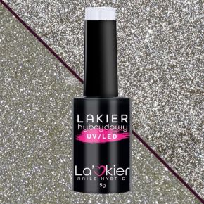 La'Kier Flash FG027 - brokatowy lakier hybrydowy z efektem flash 5g