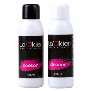 La'kier profesjonalny zestaw do manicure cleaner 100ml + aceton 100ml + akcesoria