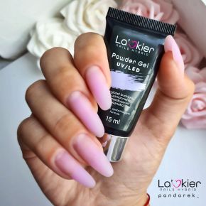 La’kier zestaw akrylożelowy budujący do paznokci Powder Gel 50ml + Top No Wipe + Baza