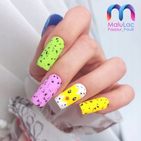 MaluLac Zestaw Startowy do hybrydy lampa + 5 x lakier + baza + top + płyny + akcesoria