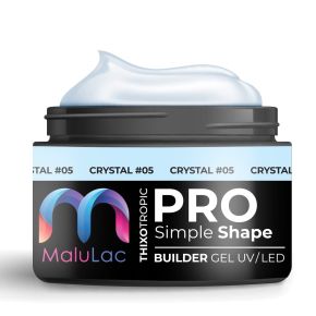 MaluLac PRO Simple Shape Crystal 12g żel budujący do paznokci tixo (z tiksotropią)