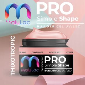 MaluLac PRO Simple Shape Sparkly Pink 12g żel budujący do paznokci tixo (z tiksotropią)