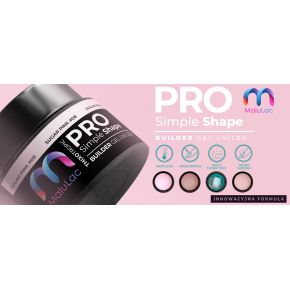 MaluLac PRO Simple Shape Sparkly Pink 12g żel budujący do paznokci tixo (z tiksotropią)