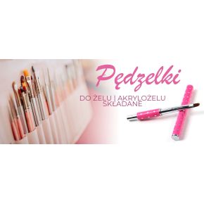 Molly Lac Pędzelek do żelu kwadratowy Pro Gel Rainbow 7mm rozmiar 2