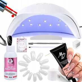 Molly Lac zestaw startowy do akrylożelu lampa uv + Powder Gel 15ml + akcesoria