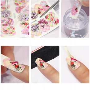 Naklejka wodna na paznokcie manicure HIT owoce STZ-495