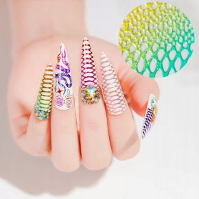 Naklejki do paznokci cienkie samoprzylepne Flower Nail Dried Yellow nr B066