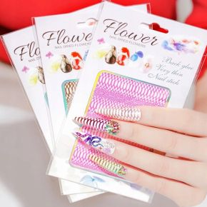 Naklejki do paznokci cienkie samoprzylepne Flower Nail Dried Yellow nr B066