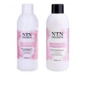 NTN Manicure Essentials - Remover 1000ml + Cleaner 1000ml + Akcesoria