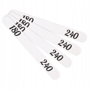Pilnik do paznokci prosty biały gradacja 180/240 100 sztuk