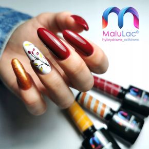 Prezentowy zestaw do paznokci żelowych 8 x MaluLac: 2 żele budujące 12g + lampa UV LED + akcesoria