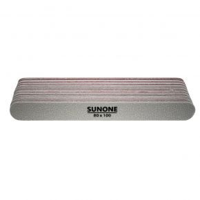 SUNONE Pilniki do paznokci 10 sztuk do manicure pedicure prosty biały, gradacja 80/100