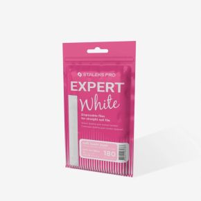 Staleks Pro Expert White DFE-20-180W - nakładki jednorazowe białe do pilnika prostego gradacja 180 30 sztuk