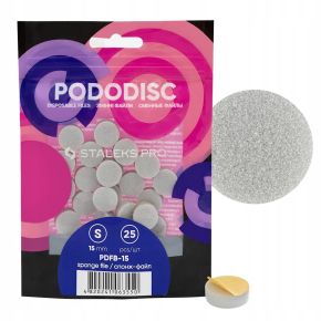 Staleks Pro Pododisc S PDFB-15 wymienne nakładki na gąbce do polerowania 25 sztuk