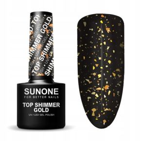 Sunone lakier hybrydowy Top Shimmer Gold 5ml