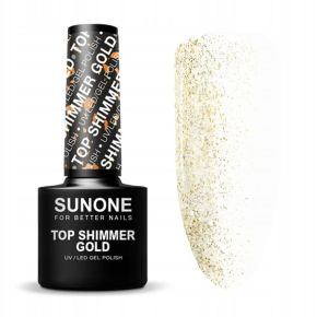 Sunone lakier hybrydowy Top Shimmer Gold 5ml