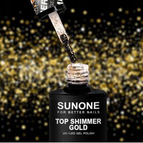 Sunone lakier hybrydowy Top Shimmer Gold 5ml