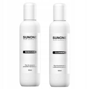 SunOne Manicure Essentials - Remover 100ml + Cleaner 100ml + Akcesoria