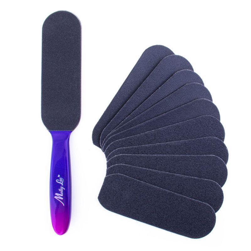Tarka profesjonalna do pedicure z 10 wymiennymi wkładami 100/180 grit Molly Lac