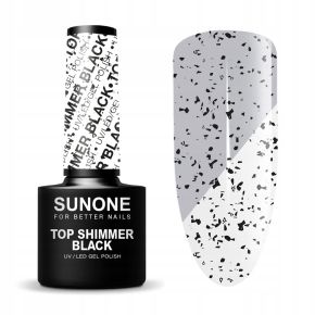 Sunone Top Shimmer Black lakier hybrydowy 5g