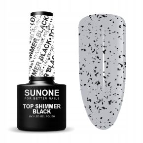 Sunone Top Shimmer Black lakier hybrydowy 5g