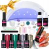 Świąteczny zestaw prezentowy La'kier – 4x lakier hybrydowy + lampa + preparaty + akcesoria - 1