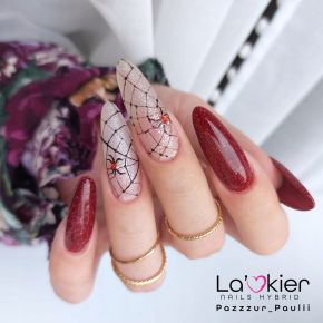 Świąteczny zestaw prezentowy La'kier – 4x lakier hybrydowy + lampa + preparaty + akcesoria