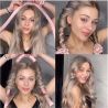 Wałek do kręcenia włosów + 2 x gumki typu scrunchies + spinka jasny beż - 6