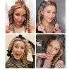 Wałek do kręcenia włosów + 2 x gumki typu scrunchies + spinka jasny beż - 11