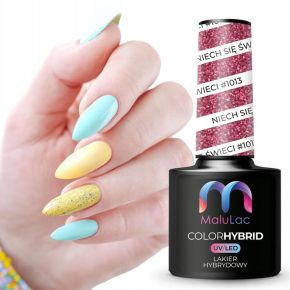 Zestaw 5x lakier hybrydowy MaluLac (kolory do wyboru) + oliwka gratis