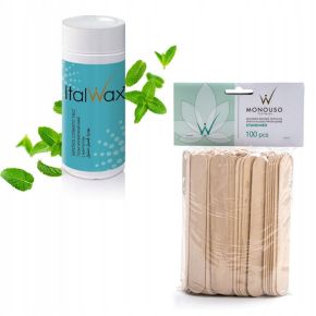 Zestaw depilacja 4x wosk twardy 500g lotion talk