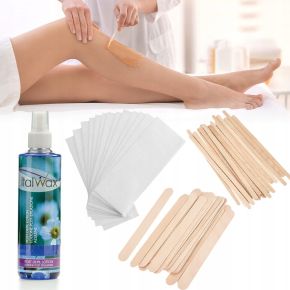 Zestaw do depilacji - podgrzewacz + 2x wosk w puszce ItalWax + lotion + szpatułki + paski