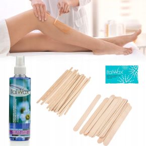 Zestaw do depilacji - podgrzewacz + 7x wosk twardy ItalWax + lotion + szpatułki + talk