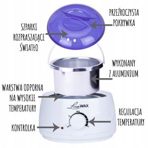 Zestaw do depilacji - podgrzewacz + 7x wosk twardy ItalWax + lotion + szpatułki + talk
