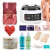 Zestaw do depilacji - podgrzewacz PRO WAX 700 + 2x woski + preparaty + szpatułki + paski - 1